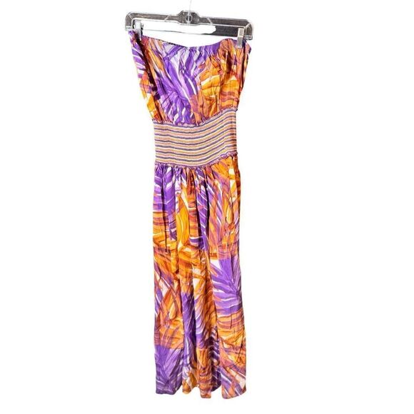 BCBG MaxAzaria Orchid multi color strapless gown WPD6E587 SIZE XS - Picture 2 of 4
